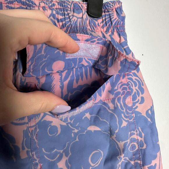 J. McLaughlin Men's Blue and Pink Floral Lined 3‎ Pocket Swim Trunks Size M - Picture 5 of 7